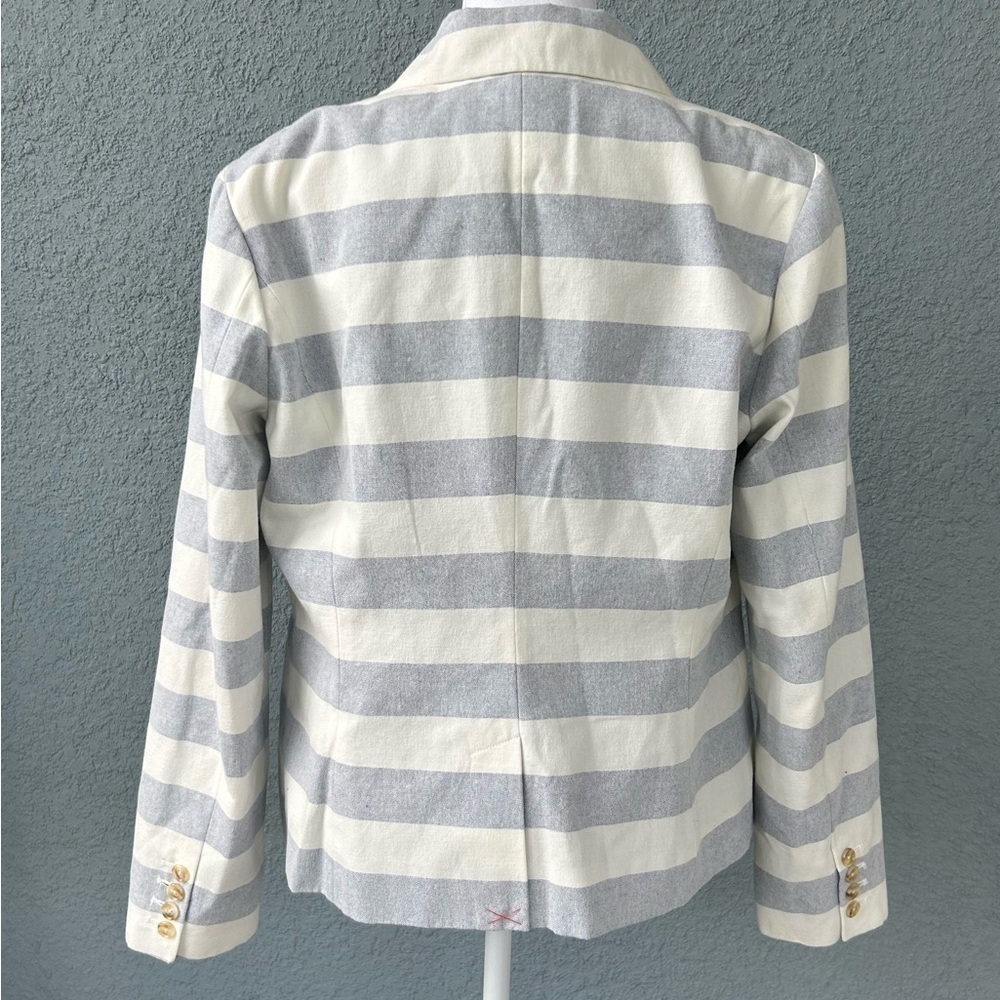 Merona 100% Cotton Striped Business Work Office One Button Blazer NWOT Size 14 - Picture 2 of 9